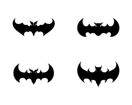 Bat open wings flying concept elements icon Illustrazione stock