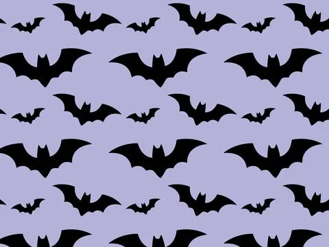 Bat pattern. Halloween design. Vector illustration. Stock Illustration
