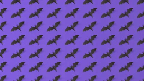 Bat pattern for Halloween on violet background Video stock 139146539