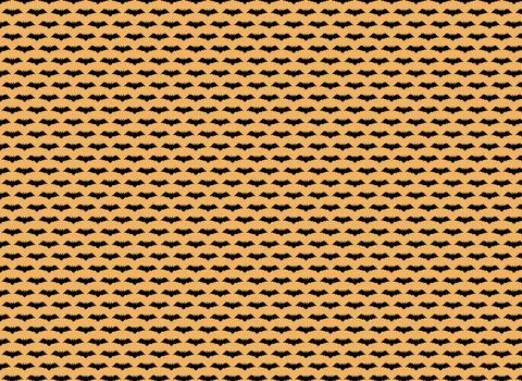 Bat pattern on an orange background 3d-rendering イラスト素材