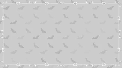 Bat Pattern with Ornate Border Background イラスト素材