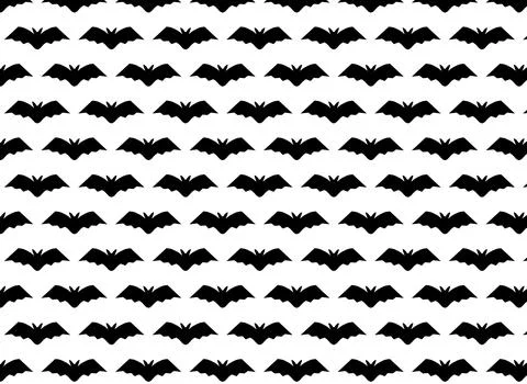 Bat pattern on a white background 3d-rendering 库存插图