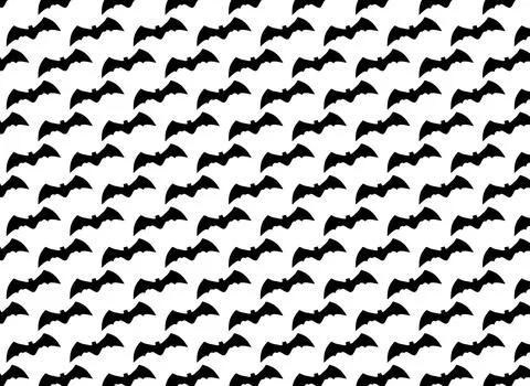 Bat pattern on a white background 3d-rendering イラスト素材