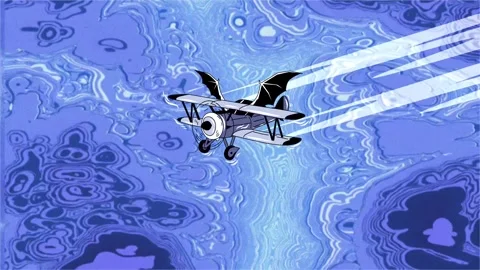 Bat plane crossing dimensi abstrack Stock Footage 321475642