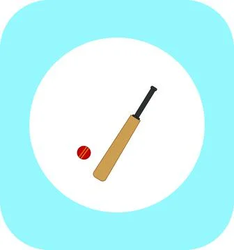 Bat to play cricket. illustration for web and mobile design. Stock Illustration