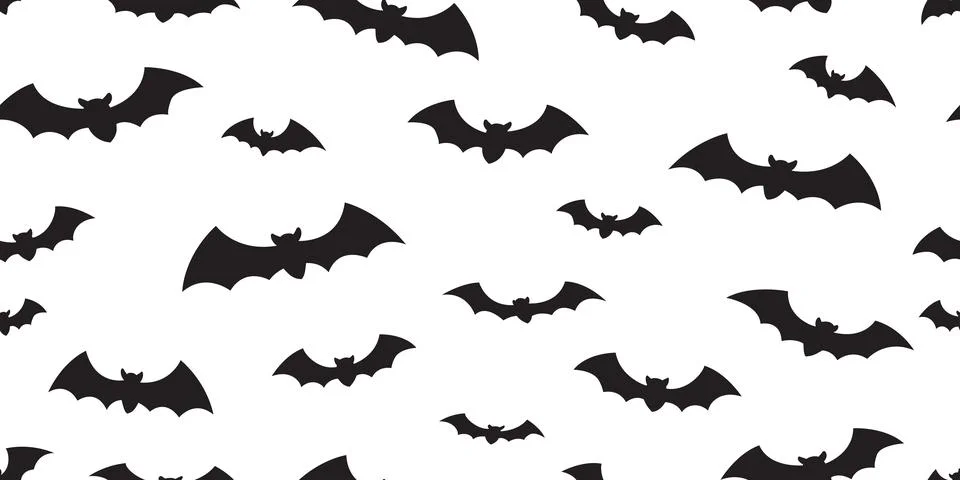 Bat seamless pattern vector Halloween isolated icon doodle Stock Illustration