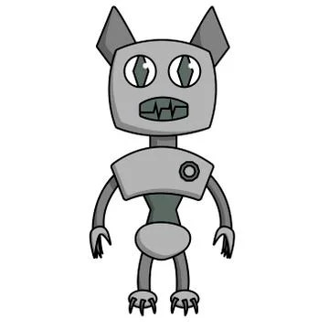 Bat shape robot. Isolated cartoon vector illustration Stock Illustration