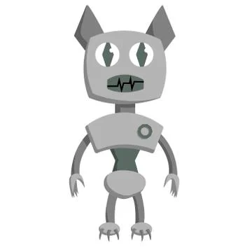 Bat shape robot. Isolated flat vector illustration Stock Illustration