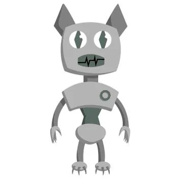 Bat shape robot. Isolated flat illustration Stock Illustration