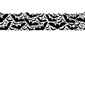 Bat. Silhouette. Seamless vector pattern. Stock Illustration