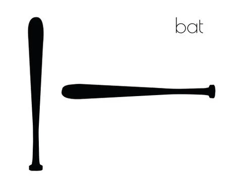 Bat silhouette on white background Stock Illustration