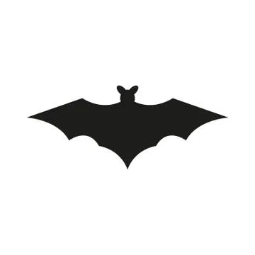 Bat silhouettes on white background Stock Illustration