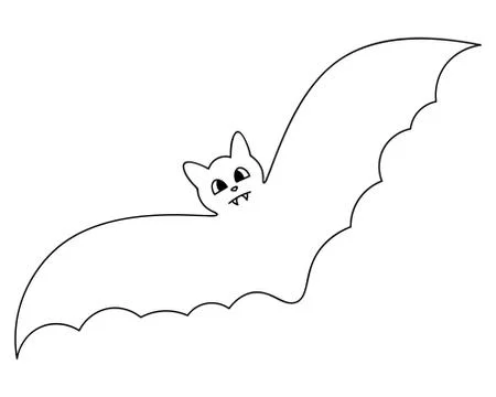 Bat. Sketch. Winged cutie. Vector illustration. Stockillustratie