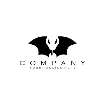 Bat snake logo design vector Illustrazione stock