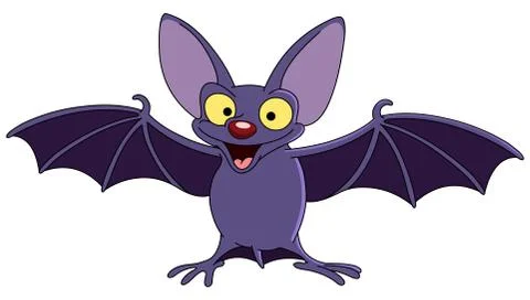 Bat with spread wings Stock Illustration