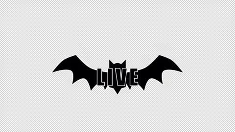 Bat streaming Text animation 1080p - 30 fps - Alpha Channel Stock Footage 256200708