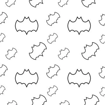 Bat texture vector illustration. Seamless pattern desing template. Black ou.. Stock-Illustration