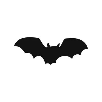 Bat vector icon. Halloween character ghost symbol Stock Illustration