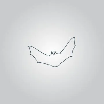 Bat vector icon Stock Illustration