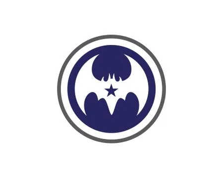 Bat vector icon logo template Stock Illustration