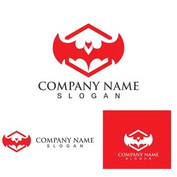 Bat vector icon logo template Stock Illustration