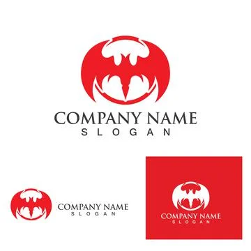 Bat vector icon logo template Stock Illustration