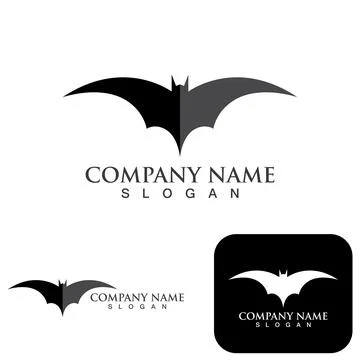 Bat vector icon logo template Stock Illustration