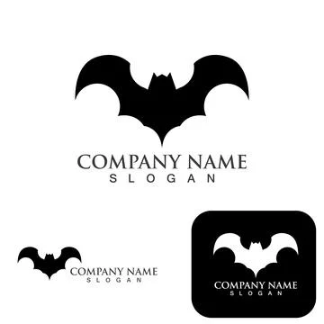 Bat vector icon logo template Stock Illustration