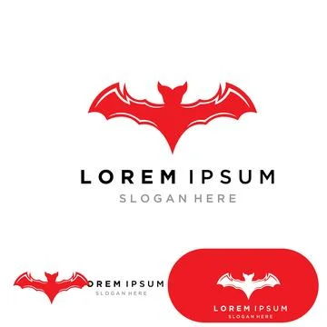 Bat vector icon logo template Stock Illustration