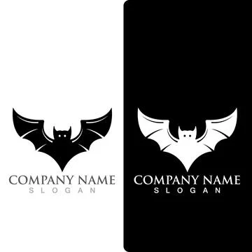 Bat vector icon logo template Stock Illustration