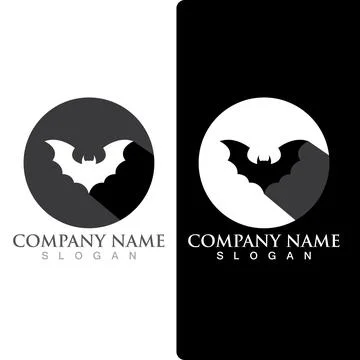 Bat vector icon logo template Stock Illustration