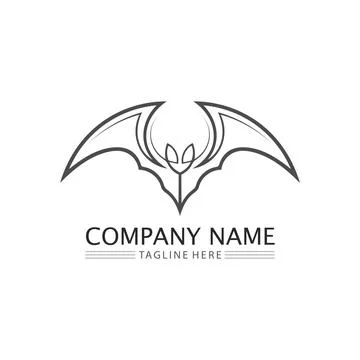 Bat vector icon logo template Stock Illustration