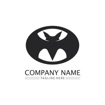 Bat vector icon logo template Stock Illustration