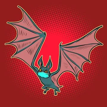 The bat is a vector of the virus Illustrazione stock