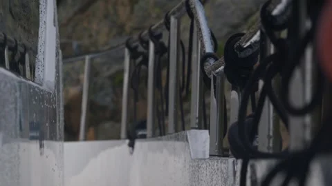 Båt vid kusten Video stock 345133233