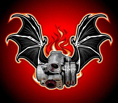 Bat winged body trotle vector Stock Illustration