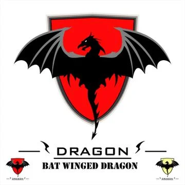 Bat Winged Dragon Stock Illustration
