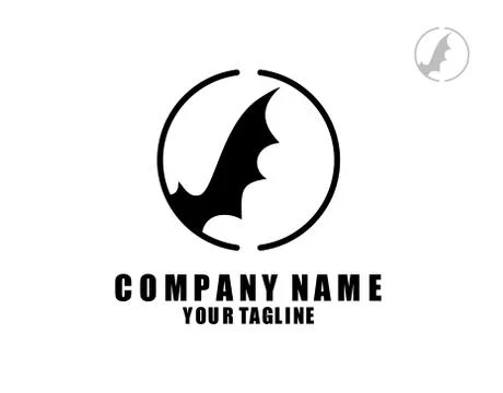 Bat wings Logo on white background in vector illustration Stock Illustration