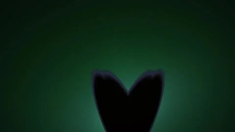 Bat Wings Silhouette in Dark Green. 動画素材 335104591