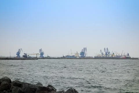 Bata harbour Foto stock