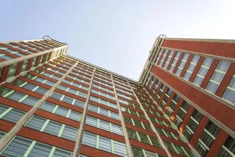 Bata skyscraper administrative building number 21, Zlin, Czech Republic 스톡 사진