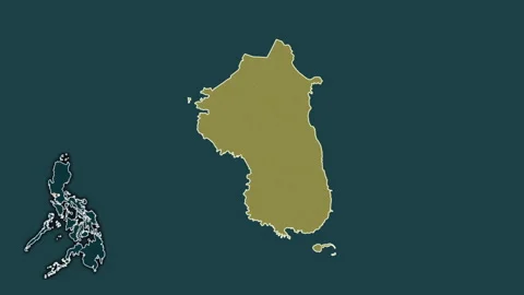 Bataan, Philippines, extruded and isolated. Pattern Stock Footage 241314083
