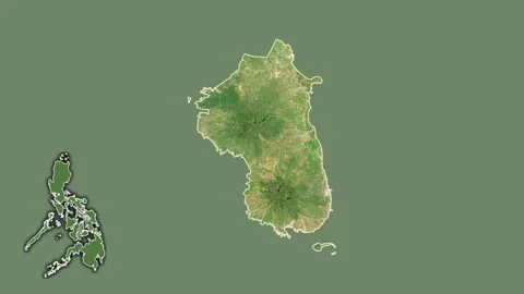 Bataan, Philippines, extruded and isolated. Satellite Stock Footage 241314114