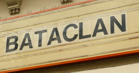 Bataclan sign Stock Footage 63153142