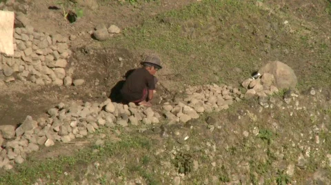 Batad wall building 1 Video stock 511867