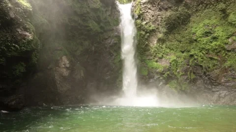 Batad Waterfall in the Philippines Stock Footage 131428208