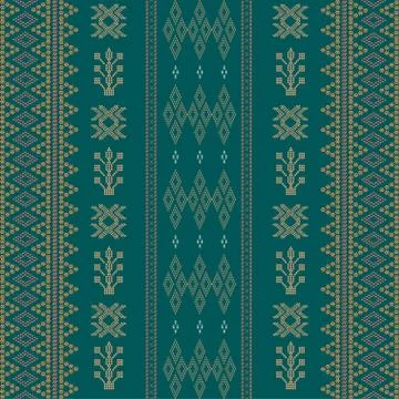 Batak ethnic seamless pattern with motif ulos. creative design cloth pattern Stock Illustration