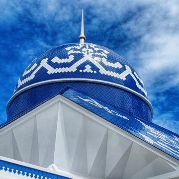 Batam Blue Mosque Stock Photos