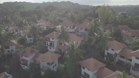 Batam, Drone Flying over beautiful resort at sunrise Stock Footage 232995416
