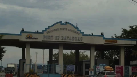 Batangas port pier gate Stock Footage 170179977